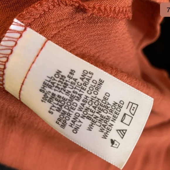 Socialite Womens Blouse Size Medium Orange - Picture 7 of 7
